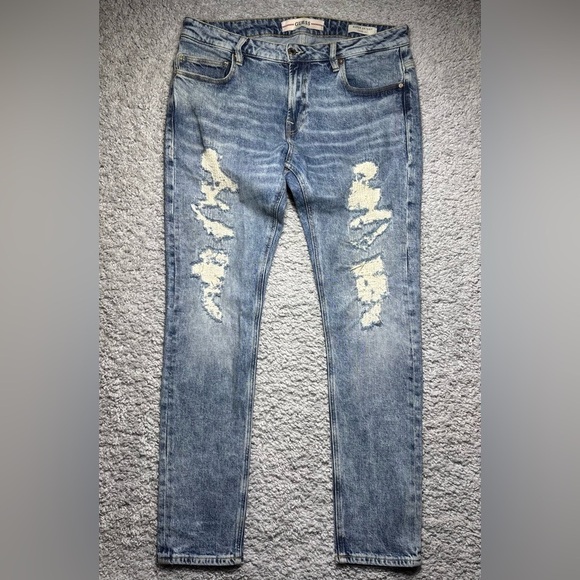 Guess Other - Guess Jeans Mens 34 Super Skinny Chris Distressed Original Denim Streetwear